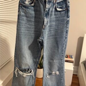 Zara Men's Relaxed Light Blue Jeans